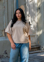 Polera Boxy BASICS Beige