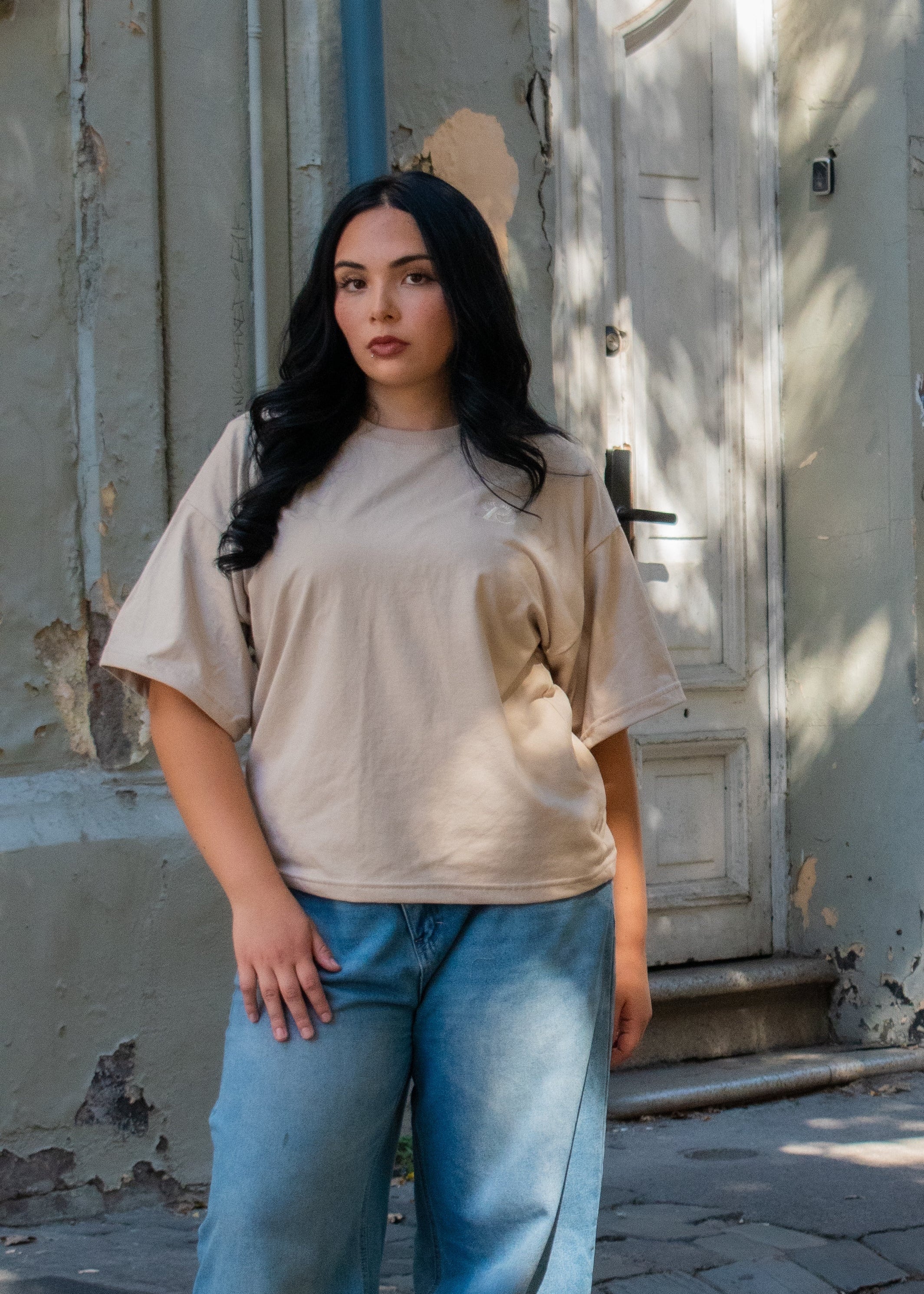 Polera Boxy BASICS Beige